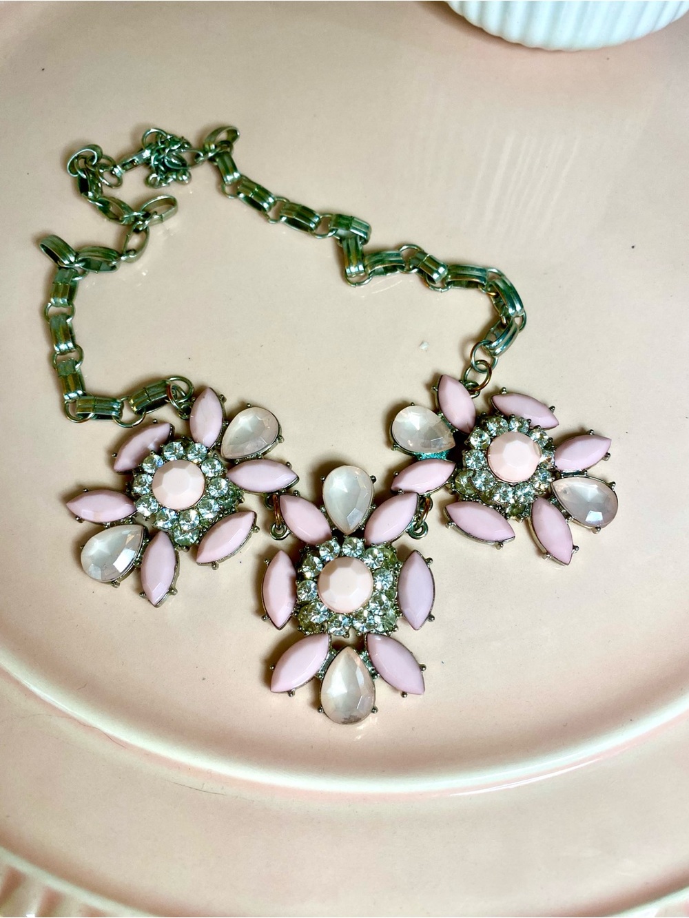 Lilac Floral Statement Necklace